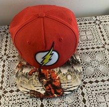 DC Comics The Flash Snapback Baseball Cap One Size Fits Most Red Lightni... - $12.99