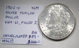 1902-O VAM Silver Morgan Dollar VAM-61 UNC Coin AN544 - £69.12 GBP
