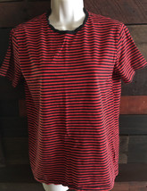 * Basic H&amp;M Women sz S Polyester Striped T-Shirt Top - £4.42 GBP