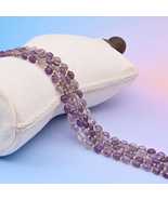 Natural Amethyst Rutilated Quartz Faceted Rice Gemstone Beads, Size 6x8m... - $15.00+
