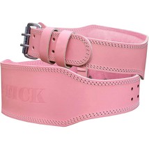 Weight Lifting Belt For Ladies (4&quot; Wide) - 100% Leather Gym Belts Lower Waist Ba - £43.77 GBP