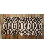 Brown and Ivory Geometric Window Valance. Ready to Ship! 49&quot;W x 16&quot;L New... - $16.88 CAD
