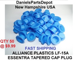 x50 1/2&quot; Tapered Blue Cap Plug LDPE 10-05062 LF15A Alliance Plastic prot... - $9.99