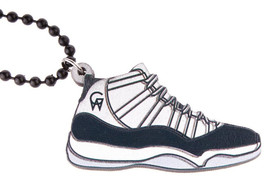 Good Wood Nyc Concord 11&#39;s Sneaker Halskette Weiß/Schwarz Xi Schuhe Kicks - £11.26 GBP