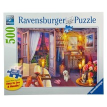 Ravensburger Paris Cozy Bathroom Jig Saw Puzzle 500 Piece Large Format - $24.30