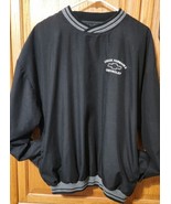 Men’s Chuck Fairbanks Chevrolet Black Windbreaker Pullover Size Medium - $17.38 CAD