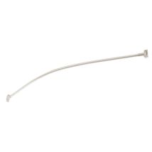 Signature Hardware 466764 66&quot; Curved Brass Shower Rod - Brushed Nickel - $80.90