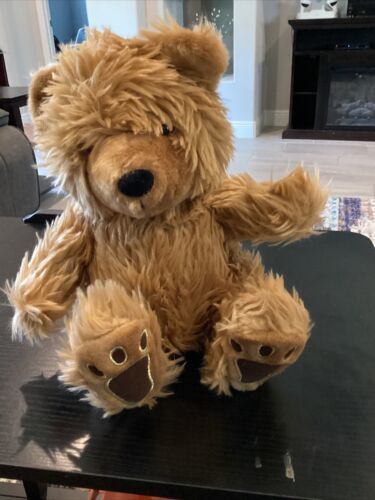 VTG TB Toy Trading Co. Brown 10” Teddy Bear Plush Stuffed Animal Gold Paw Trim - $17.82