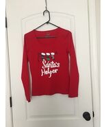 Joe Boxer Red Santa&#39;s Helper Long Sleeve Pajama Shirt Sleep Women&#39;s Size... - $557.66 MXN