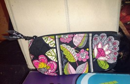 Vera Bradley On A Roll Purse Moon Blooms Pencil Case Cosmetic Bag Rare - $17.43