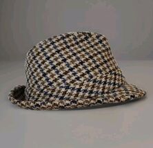 Vintage Churchill Fedora Mens Size 7 Brown Herringbone Wool Classic Hat - $35.50