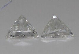 A Pair Of Triangle Natural Mined Loose Diamonds (0.84 Ct,i Color,si2 Clarity) - £972.77 GBP
