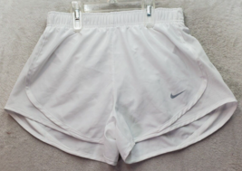 Nike Activewear Short Women XS White Dri Fit Lined Logo Elastic Waist Dr... - £12.39 GBP
