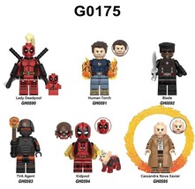 6pcs Deadpool Figures Building Blocks TVA Agent Kidpool Blade Minifigs G... - £20.02 GBP