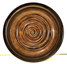 Studio Pottery Bowl Dish Brown 1.5&quot;H, 7&quot; diam Amanda Weigl Hand Thrown S... - £17.95 GBP