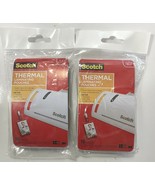 Lot of 2 Scotch TP5852-10 2” X 4” Thermal Laminating Pouches 10-Packs 20... - £5.46 GBP