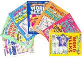 NEW Lot 7 Penny Press Dell All Star Tick Tock Word Search Seek Find Puzzle Books - £14.70 GBP