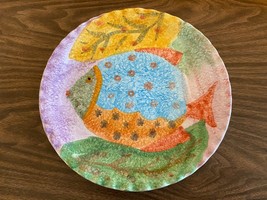 ITALICA ARS Hand Painted 10&quot; Decorative Ceramic FISH Plate Italy Colorful Art - £19.54 GBP
