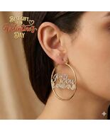 14K Gold Filled Anti Tarnish 3mm  "I Love You" Name Earring 4cm Diameter - $20.00