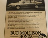 1988 Bud Mollison Honda Birmingham Alabama Vintage Print Ad Advertisemen... - $7.91