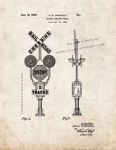 Railway Crossing Signal Patent Print - Old Look - £6.13 GBP+