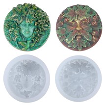 Greenman And Greenwoman Plaque Sculpture Silicone Molds Set For Fondant ... - £22.72 GBP