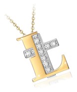 18K Gold Plated Cross Initial Alphabet Necklace A-Z - £65.80 GBP