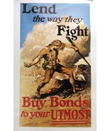 WW1 &quot;Buy Bonds To Your Utmost&quot; Propaganda Poster, Good Condition POS-03 - $372.90 MXN