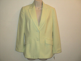 NEW Talbots Jacket Petites Size 6 Small Classic Light Green Buttoned 48% Silk - £35.16 GBP