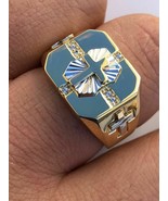 0.20Ct Round Cut D/VVS1 Diamond Men&#39;s Engagement Ring Solid 14K Yellow G... - $166.57 CAD