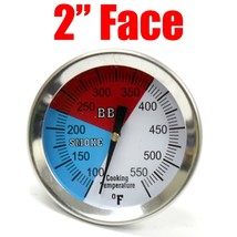 2&quot; Temperature Gauge Thermometer for Barbecue BBQ Grill Smoker Pit Therm... - $7.49