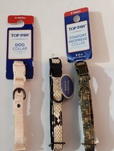 Lot of 3 Premium Top Paw X-Small Dog Collars 8-12&quot; New ***No Substitutions** - £11.82 GBP