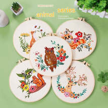 Handmade Embroidery Material Package Squirrel Owl Fox Cat Elk - £953.56 GBP+