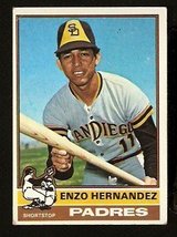 San Diego Padres Enzo Hernandez 1976 Topps Baseball Card # 289 Vg - £0.39 GBP