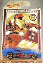 2019 Hot Wheels Marvel Series 1/6 Iron Man THE GOV&#39;NER Blue w/Gold OH5 Spoke Whl - £6.67 GBP