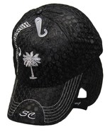Set of 2 Embroidered Black/White Mesh South Carolina SC Myrtle Beach Bal... - $27.00 CAD