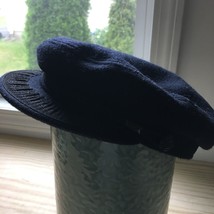 Vintage Rare Torpedo Yachting Sailor Cap - Dark Blue Made in France Size 7-1/4 - £73.81 GBP
