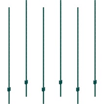 VEVOR 6 Feet Fence Post 6 Pack T-Post Heavy Duty Metal Fence Posts Green - $132.97