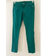 American Eagle Stretch Skinny Teal Green Pants Womens Size 0 - $318.91 MXN