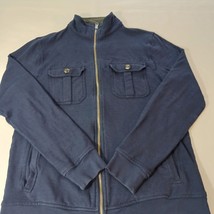 Mark Law Luxury Men's Blue Cotton Full Zip Long Sleeve Pocket Jacket Size Medium image 12