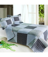 [Simple life] 3PC Patchwork Quilt Set (Full/Queen Size) - £84.72 GBP