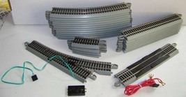 Bachmann HO scale EZ track lot Nickel Silver 25 Pcs. switch straights curves etc - $57.95