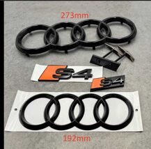 Gloss Orange  Black Audi 273mm Front Rings  192 Rear Rings  S4 Rear Embl... - $84.99