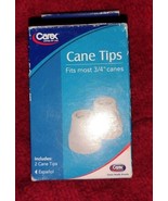 Carex Gray Cane Tips 2 pack Fits All Standard Canes &amp; Crutches 3/4&quot; NEW ... - $9.47 CAD