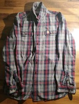 Carhartt Men’s Flannel Shirt Original Fit Plaid Heavy Cotton Size XL Red Gray  - £30.13 GBP