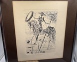 Authentic Vintage 1966 Salvador Dali Etching Don Quixote Signed in Plate... - $306.89