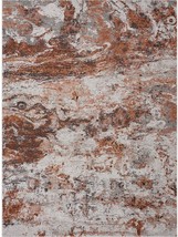 HomeRoots 395938 5 x 8 ft. Brown &amp; White Abstract Earth Area Rug - £133.34 GBP