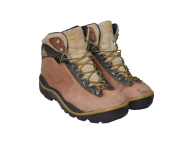 Vintage Nike ACG Boots Womens 8 Brown Leather Zoom Air Trico 90s Outdoor Retro - £53.37 GBP