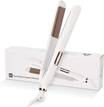 Titanium Nano Flat Iron 1¼ Inch for Little Girl &amp; Girl Student, Dual Voltage - £23.43 GBP