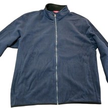 Izod Jacket Fleece New Blue Full Zip Pockets XL - $28.05